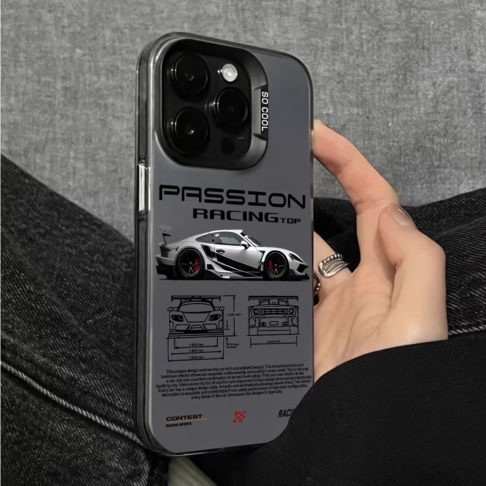 Mini Pc Case - غطاء هاتف بتصميم خطوط سباق أنيقة